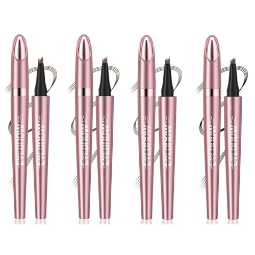 Lovelycat Vier Gabel flüssiger Augenbrauenstift, wilde Augenbraue, vier Gabel Augenbrauenstift, wasserdicht, glatt und nicht verschmierend (4PC) von Lovelycat