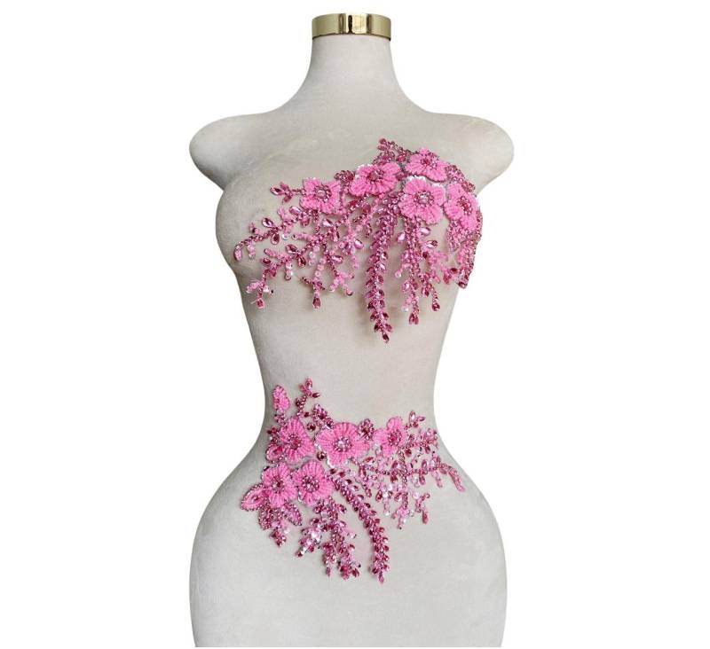 1 Paar Solide Perlen Blumen Stickerei Spitze Applikation Patch, Brautkleid Vorne Brust Applikation, Abschlussball Kleid Gestickte Applikationen 1 Paar Solide Perlen Blumen Stickerei Spitze Applikation Patch, Brautkleid Vorne Brust Applikation, Abschlussball Kleid Gestickte Applikationen von LovelylaceStore