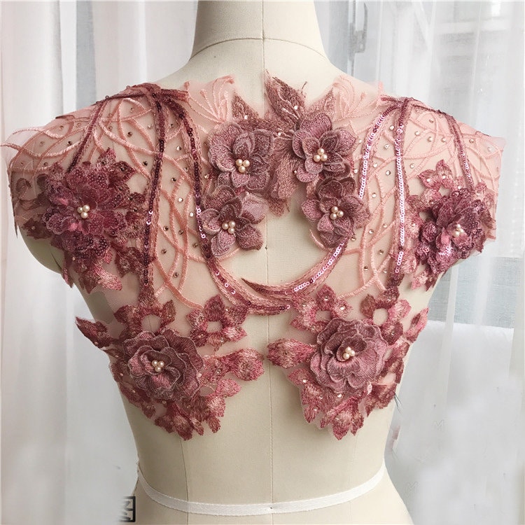 36cmx39cm Stickerei Spitze Applikation, Brautkleid Spitzen Abendkleid Gestickte Applikationen 36cmx39cm Stickerei Spitze Applikation, Brautkleid Spitzen Abendkleid Gestickte Applikationen von LovelylaceStore