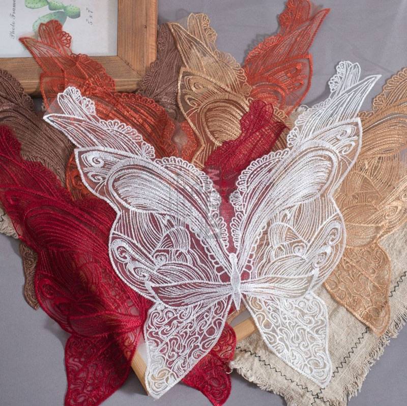 Flügel Stickerei Spitze Applikation Patch, Kleid Applikation, Abendkleid Gestickte Applikationen Flügel Stickerei Spitze Applikation Patch, Kleid Applikation, Abendkleid Gestickte Applikationen von LovelylaceStore
