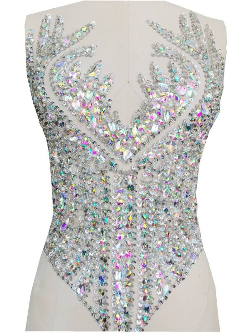 Luxuriöse Handgemachte Strass Applikationen Perlen Applikation Patch, Blinkendes Brautkleid Abendkleid Zubehör Luxuriöse Handgemachte Strass Applikationen Perlen Applikation Patch, Blinkendes Brautkleid Abendkleid Zubehör von LovelylaceStore