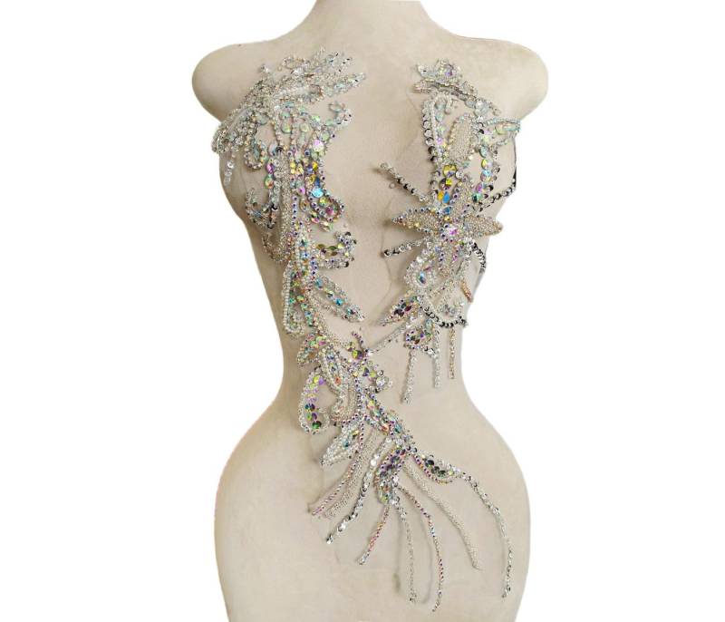 Luxuriöse Handgemachte Strass Perlen Patch, Hochzeitskleid Helle Diamant Vorne Brust Große Größe Spitze Applikation Abendkleid Zubehör Luxuriöse Handgemachte Strass Perlen Patch, Hochzeitskleid Helle Diamant Vorne Brust Große Größe Spitze Applikation Abendkleid Zubehör von LovelylaceStore