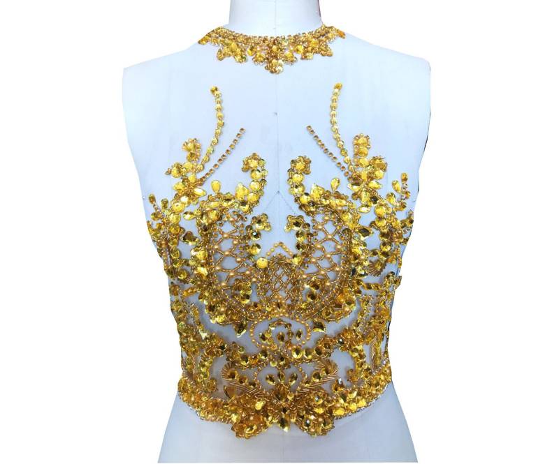 Luxuriöse Strass Applikationen Perlen Hals Applikation Patch, Hochzeit Brautkleid Helle Diamant Abendkleid Zubehör Luxuriöse Strass Applikationen Perlen Hals Applikation Patch, Hochzeit Brautkleid Helle Diamant Abendkleid Zubehör von LovelylaceStore