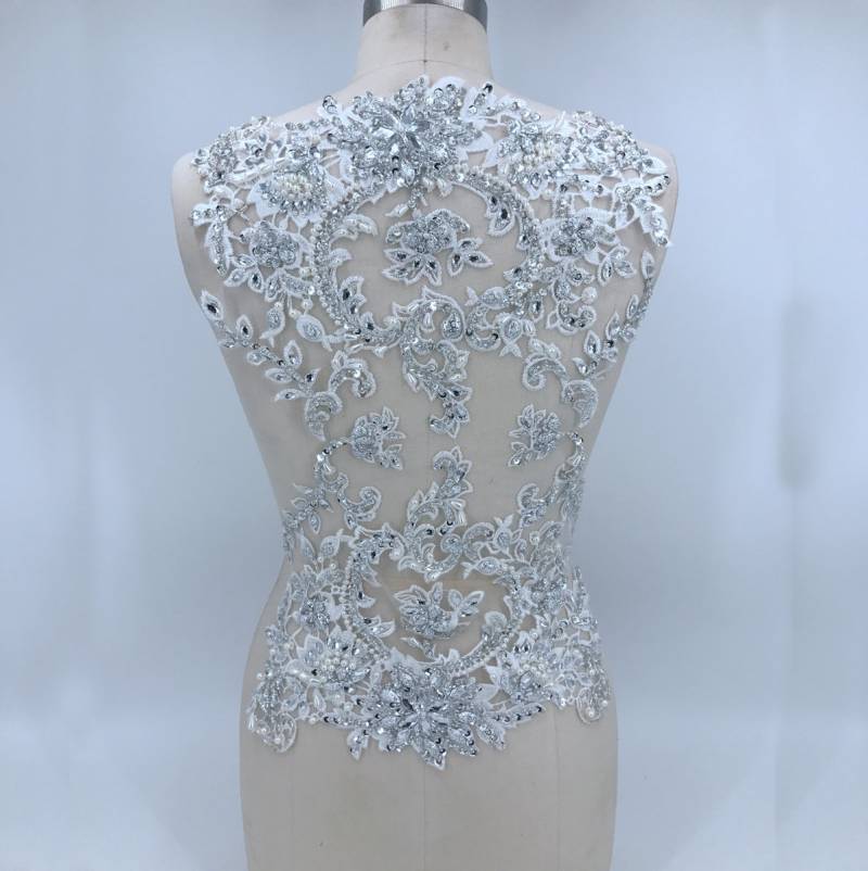 Luxuriöse Strass Applikationen Perlen Zurück Applikation Patch, Hochzeit Braut Kleid Helle Diamant Abendkleid Zubehör Luxuriöse Strass Applikationen Perlen Zurück Applikation Patch, Hochzeit Braut Kleid Helle Diamant Abendkleid Zubehör von LovelylaceStore
