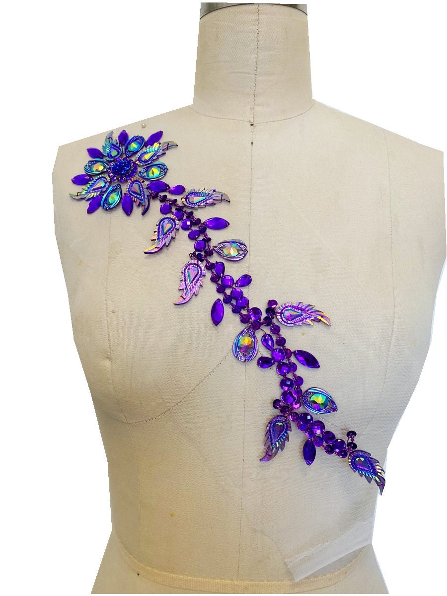 Luxuriöse Strass Perlen Patch, Hochzeit Brautkleid Helle Diamant Spitze Applikation von LovelylaceStore