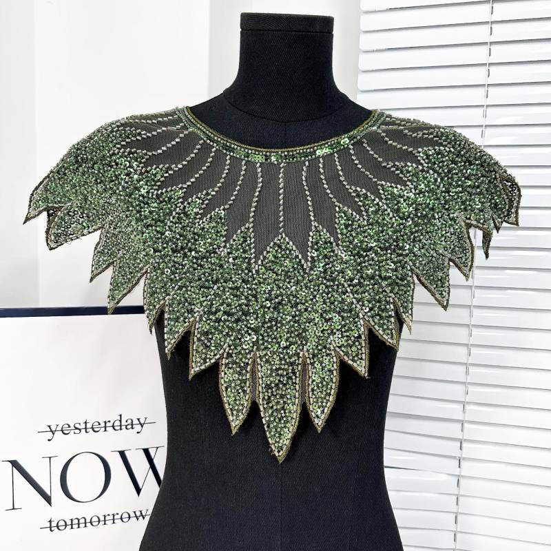 Luxuriöser Pailletten Stickerei Spitzenkragen Patch, Hochzeitskleid Perlen Vorne Kragen Spitze Applikation, Abendkleid Mehrere Farben Patch Luxuriöser Pailletten Stickerei Spitzenkragen Patch, Hochzeitskleid Perlen Vorne Kragen Spitze Applikation, Abendkleid Mehrere Farben Patch von LovelylaceStore