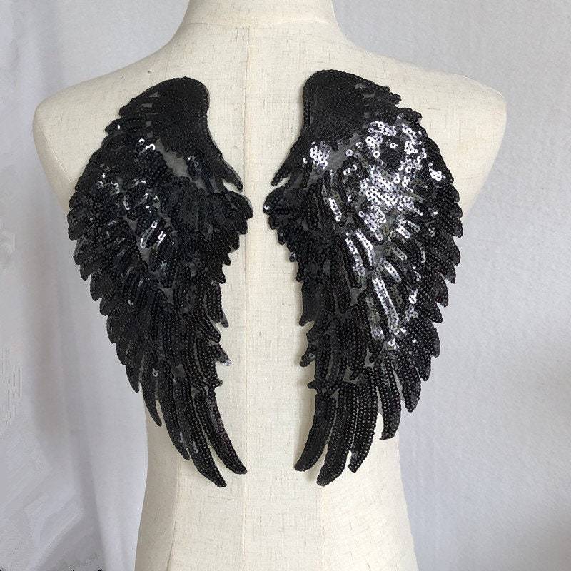 Mehrfarbige Luxuriöse 1 Paar Pailletten Wing Embroidery Lace Applique Patch Set, Brautspitzen Applique, Prom Dress Embroidered Appliques Mehrfarbige Luxuriöse 1 Paar Pailletten Wing Embroidery Lace Applique Patch Set, Brautspitzen Applique, Prom Dress Embroidered Appliques von LovelylaceStore