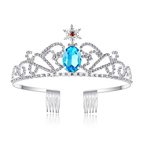 Lovelyshop Blauer Diamant Schneeflocke Strass Tiara Prinzessin Elsa Krone Lovelyshop Blauer Diamant Schneeflocke Strass Tiara Prinzessin Elsa Krone von Lovelyshop