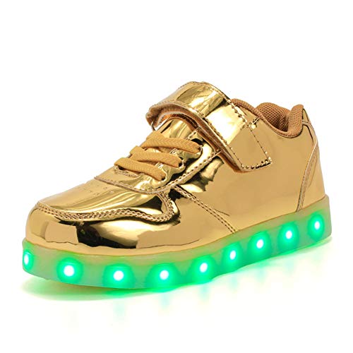 Lovelysi Kinder Junge Mädchen 7 Farbe USB Aufladen LED Schuhe Leuchtend Sportschuhe Farbwechsel Sneaker Turnschuhe für Junge Mädchen Geburtstagsgeschenk von Lovelysi