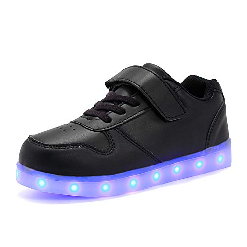 Lovelysi Kinder Junge Mädchen 7 Farbe USB Aufladen LED Schuhe Leuchtend Sportschuhe Farbwechsel Sneaker Turnschuhe für Junge Mädchen Geburtstagsgeschenk von Lovelysi