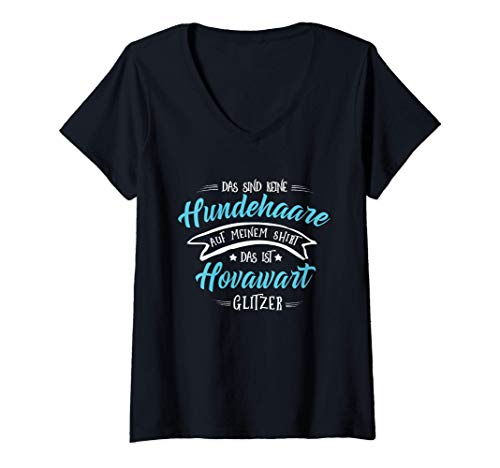 Damen Das ist Hovawart Glitzer - Hovawart Geschenk T-Shirt mit V-Ausschnitt Damen Das ist Hovawart Glitzer - Hovawart Geschenk T-Shirt mit V-Ausschnitt von Lovemybello Hunde Designs