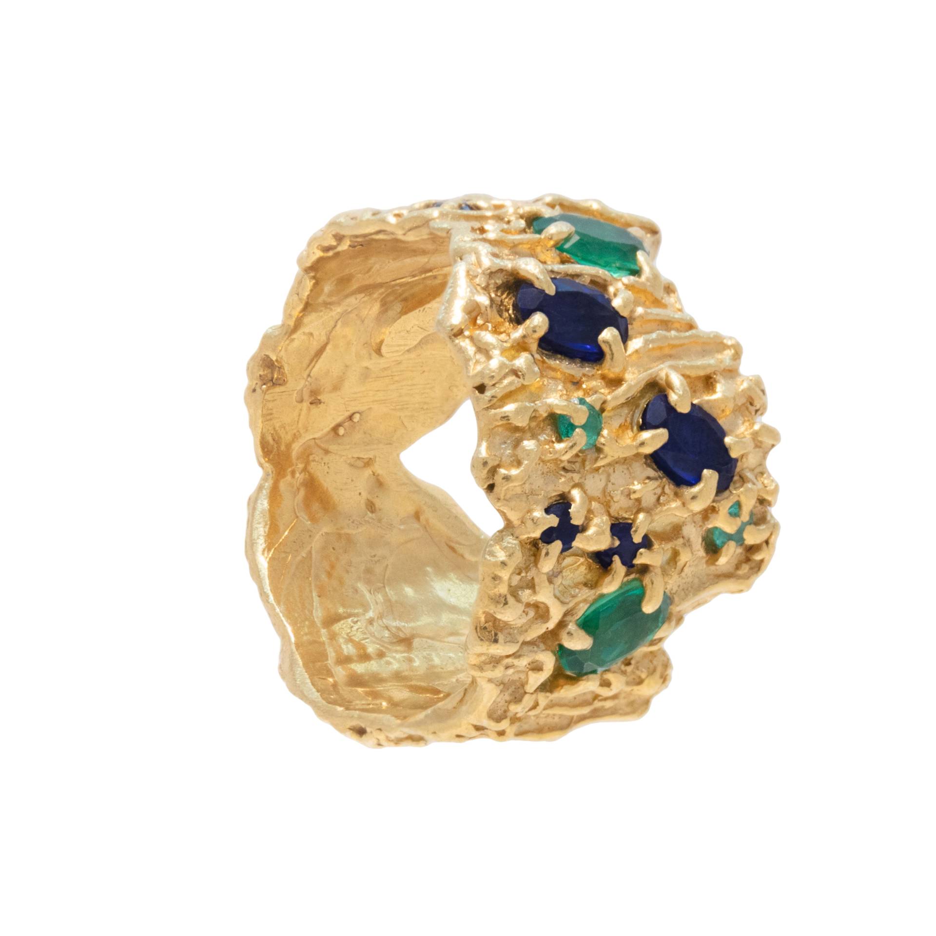Shiitake Sapphire Emerald Ring - Gold - Loveness Lee - Rings Shiitake Sapphire Emerald Ring - Gold - Loveness Lee - Rings von Loveness Lee