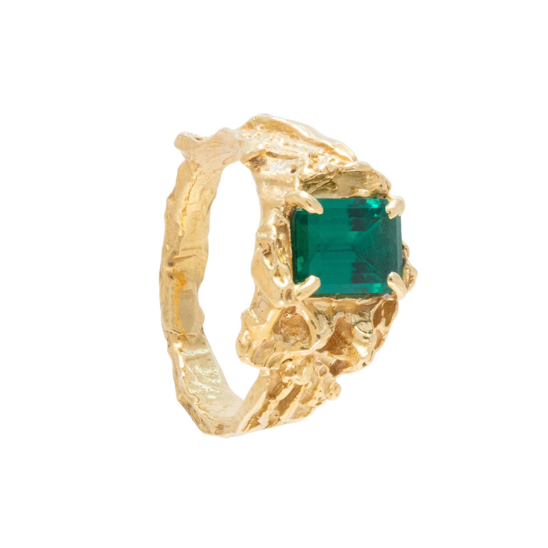 Shimeji Emerald Ring - Gold - Loveness Lee - Rings Shimeji Emerald Ring - Gold - Loveness Lee - Rings von Loveness Lee