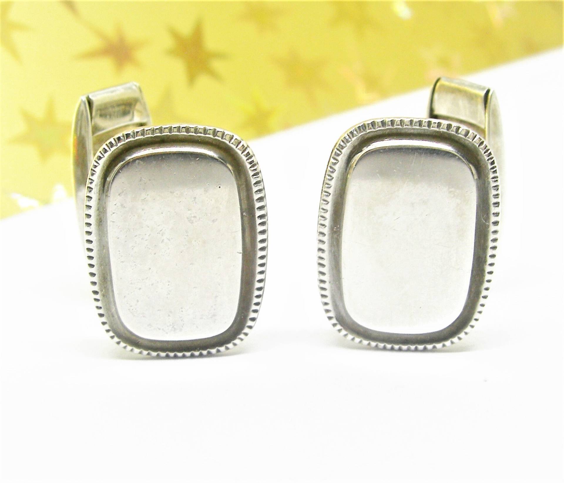 Manschettenknöpfe 925Er Silber Lässig, Vintage Geschenk Für Ihn von LovennaBoutique