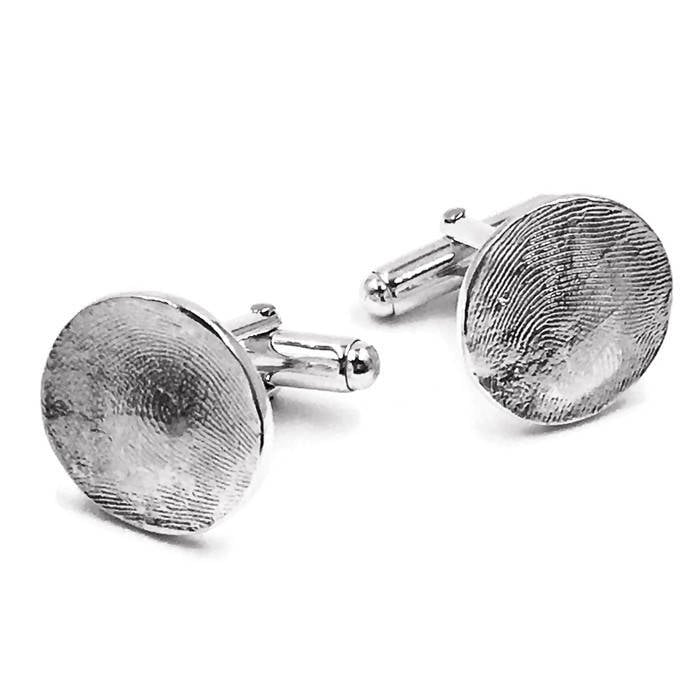 Loveprint Sterling Silber Fingerabdruck Manschettenknöpfe von Loveprint