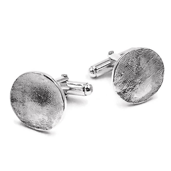 Loveprint Sterling Silber Fingerabdruck Manschettenknöpfe von Loveprint