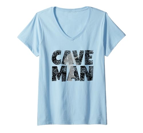 Damen Höhlenmensch Entdecker Erkundung Höhlenhobbyarbeit T-Shirt mit V-Ausschnitt von Lover Team Caves Caving