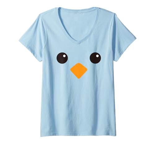 Damen Niedliches gelbes Küken Hinterhof Bauernhof Haustier Mädchen Frauen Teenager Kinder T-Shirt mit V-Ausschnitt Damen Niedliches gelbes Küken Hinterhof Bauernhof Haustier Mädchen Frauen Teenager Kinder T-Shirt mit V-Ausschnitt von Loves Chickens Cute Hen Chicken