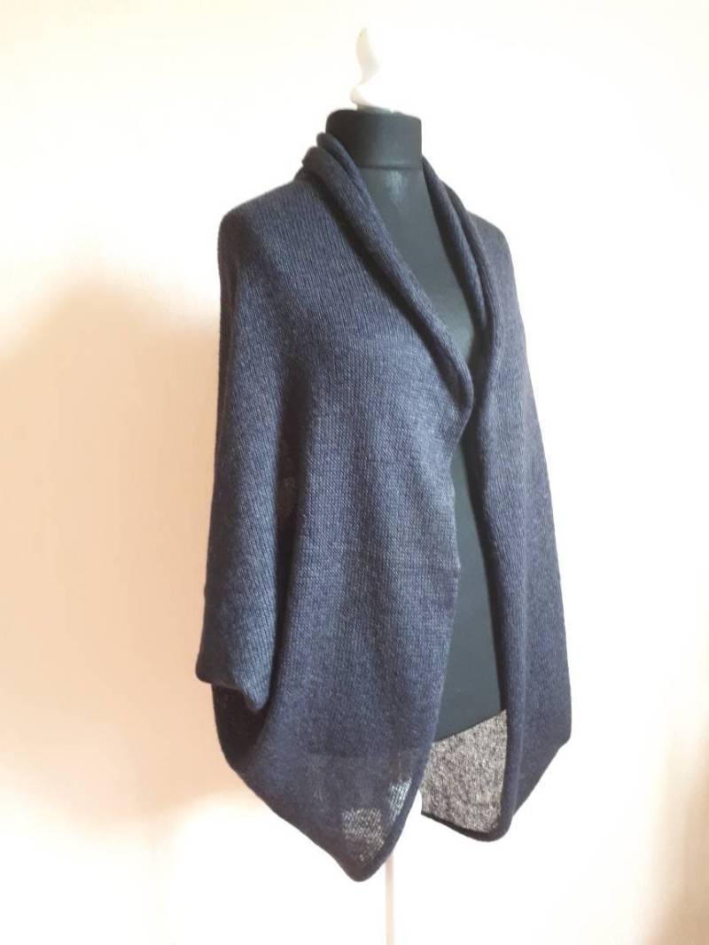 Schwarze Mohair Seide Strickjacke Übergroße Wolle Abend Wrap Schwarze Mohair Seide Strickjacke Übergroße Wolle Abend Wrap von LovesomeKnittings