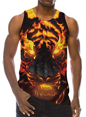 Loveternal 3D Druck Tank Top Herren Tiger Muskelshirts Cool Tiger Ärmellose T-Shirt Tees Achselshirts XXL von Loveternal