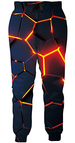 Loveternal Geometrisch Jogginghose 3D Print Jogger Sport Hosen Casual Baggy Sweatpants Geometric Hose für Jungen Mädchen XL von Loveternal