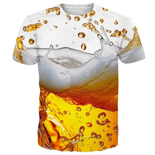 Loveternal T Shirt Herren Sixpack Bier Aufdruck Damen Tshirt Ugly Lustige Männer Rundhals Kurzarm Sommer T Shirts Unisex Bauchmuskel Oktoberfest Karneval M von Loveternal