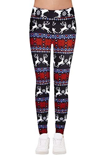 Loveternal Weihnachts Leggings Damen High Waist Lang Elegant Yoga Pants Blickdicht Frauen Laufhose Fitnesshose Trainingshose Sportleggins Streetwear L von Loveternal