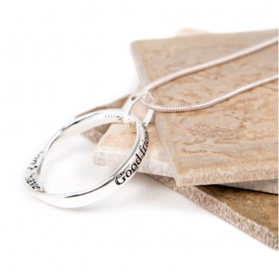 Engelsbotschaft Halskette Versilbert Freundschaft Geschenk von Lovethelinks