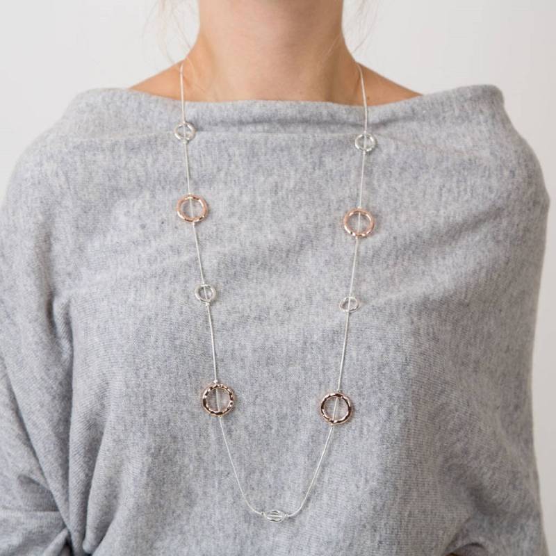 Langer Kreis Halo Halskette Einzelstrang Layered Kettenschmuck | 90 cm Langer Kreis Halo Halskette Einzelstrang Layered Kettenschmuck | 90 cm von Lovethelinks