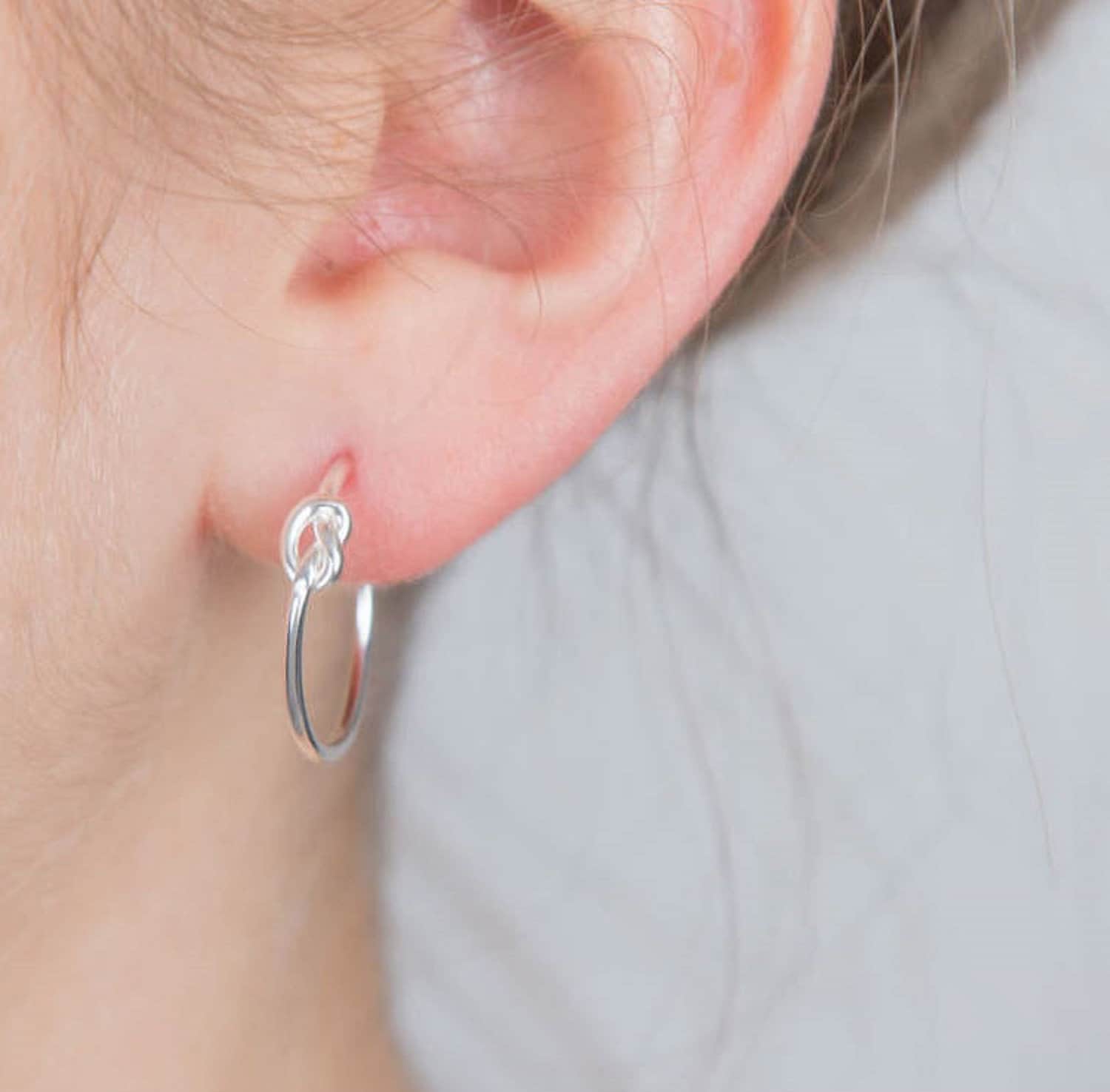 sterling Silber Freundschaft Knoten Creolen Liebesknoten Schmuck sterling Silber Freundschaft Knoten Creolen Liebesknoten Schmuck von Lovethelinks