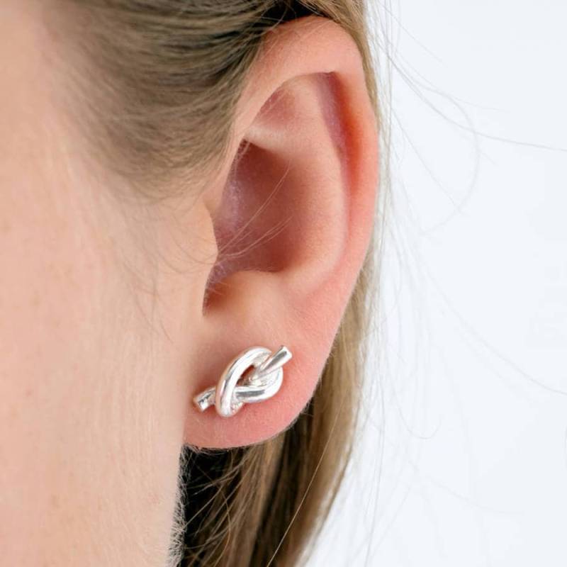 Freundschaftsknoten Sterling Silber Ohrstecker - Freundschaftsschmuck Freundschaftsknoten Sterling Silber Ohrstecker - Freundschaftsschmuck von Lovethelinks