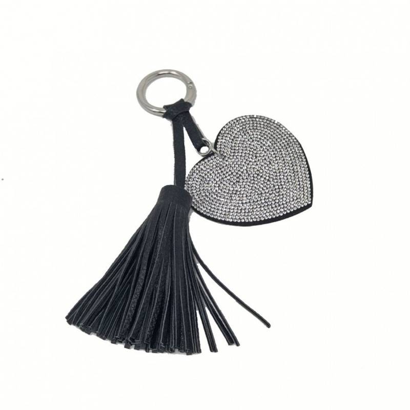 Funkelnde Herz Und Quaste Schlüsselanhänger Handtasche Charm, Geschenk Für Sie, Schlüsselring Funkelnde Herz Und Quaste Schlüsselanhänger Handtasche Charm, Geschenk Für Sie, Schlüsselring von Lovethelinks