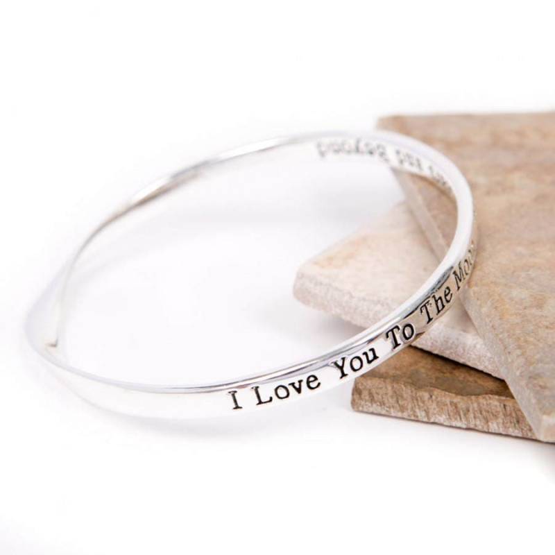 Versilberter Armreif Mond & Sterne Freundschaftsgeschenk Versilberter Armreif Mond & Sterne Freundschaftsgeschenk von Lovethelinks