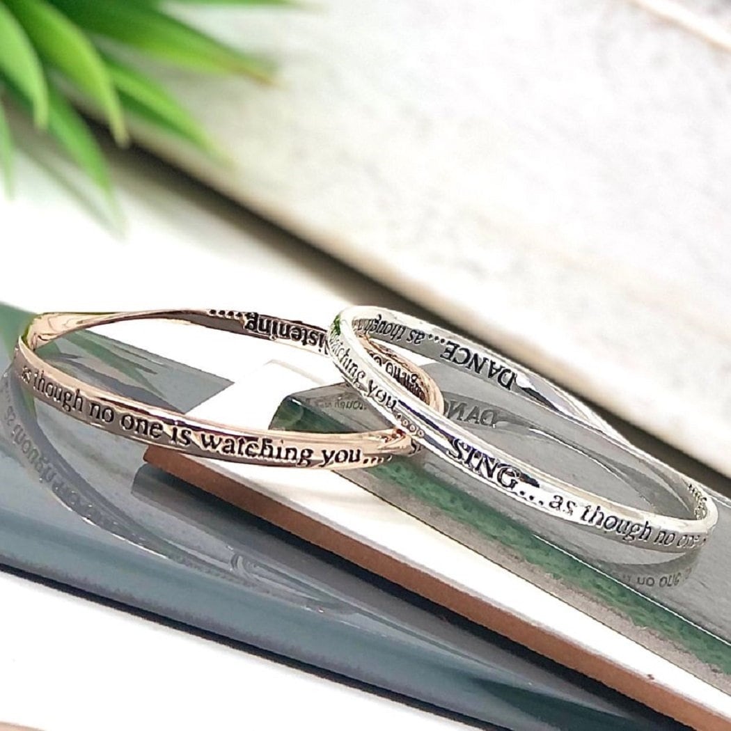 Inspirierender Armreif Roségold Freundschaftsgeschenk Inspirierender Armreif Roségold Freundschaftsgeschenk von Lovethelinks