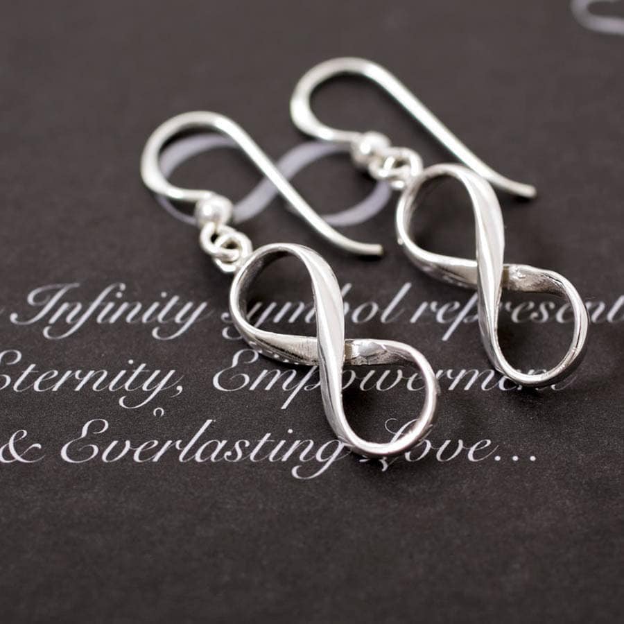 sterling Silber Unendlichkeit Tropfen Ohrringe Symbol Der Ewigen Liebe sterling Silber Unendlichkeit Tropfen Ohrringe Symbol Der Ewigen Liebe von Lovethelinks