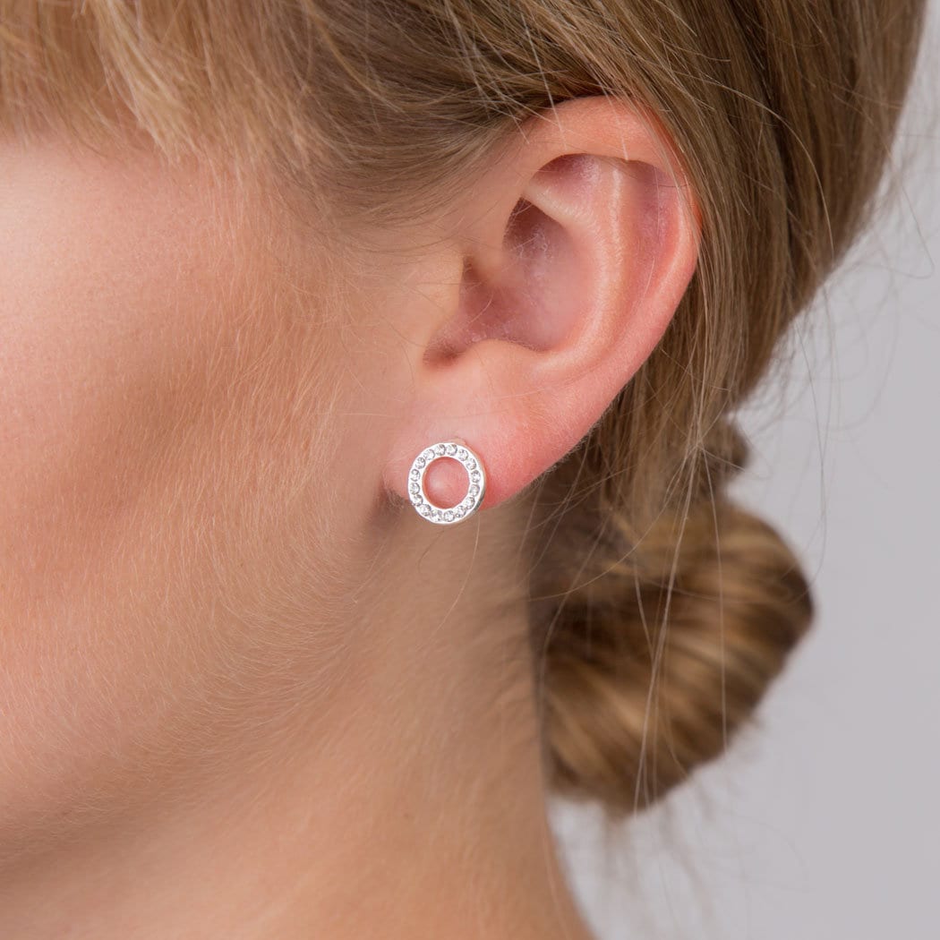 Versilberte Kristallkreis Ohrstecker Halo Design Versilberte Kristallkreis Ohrstecker Halo Design von Lovethelinks