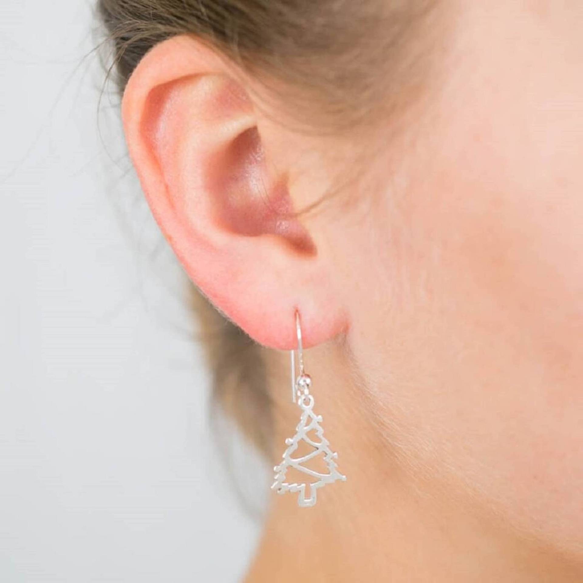 Weihnachtsbaum Sterling Silber Ohrringe Festlicher Weihnachtsschmuck Weihnachtsbaum Sterling Silber Ohrringe Festlicher Weihnachtsschmuck von Lovethelinks
