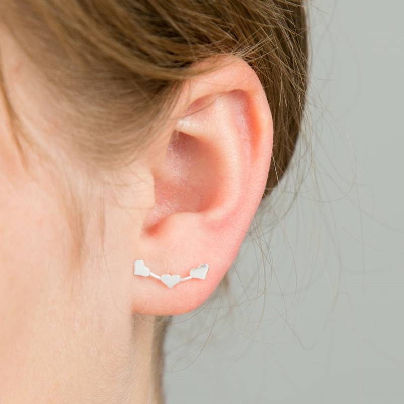 sterling Silber Liebe Herz Kletterer Ohrringe Valentinstag Ohrstecker sterling Silber Liebe Herz Kletterer Ohrringe Valentinstag Ohrstecker von Lovethelinks