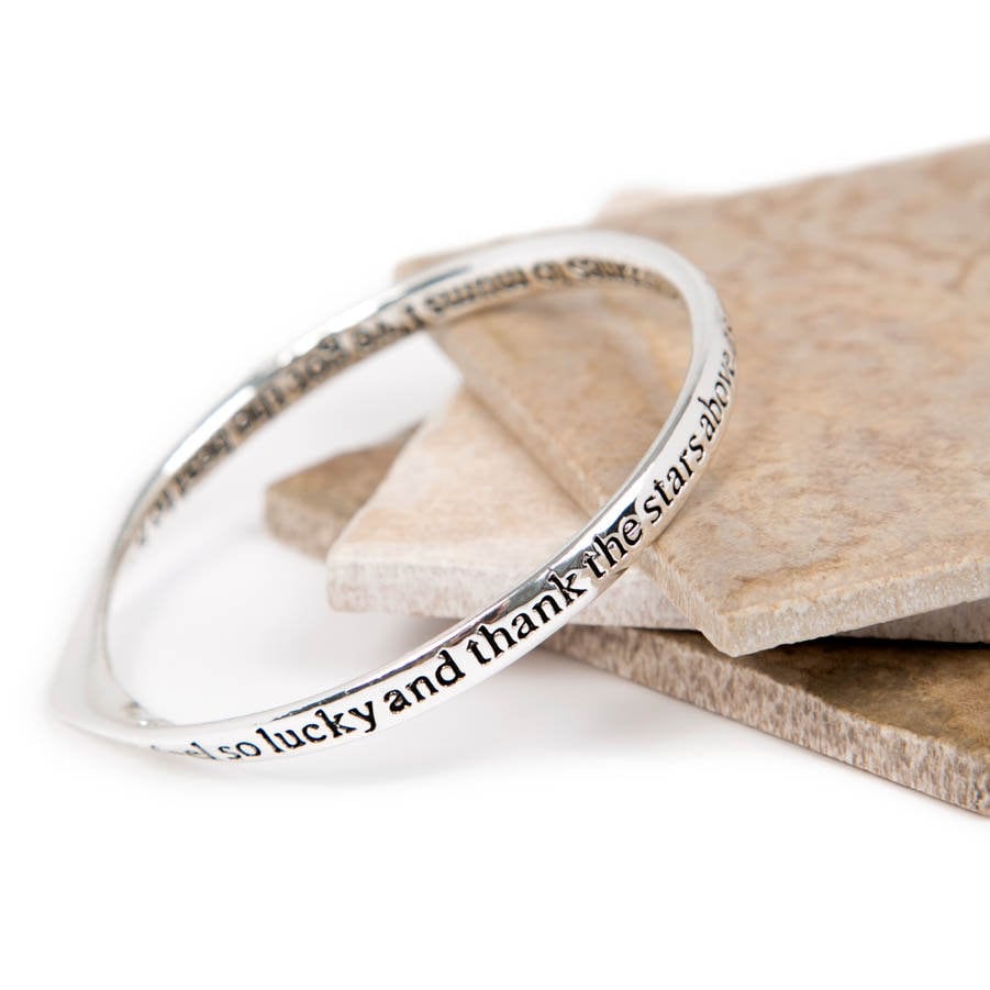 Inspirierender Armreif Versilbertes Mutter Tochter Geschenk Inspirierender Armreif Versilbertes Mutter Tochter Geschenk von Lovethelinks