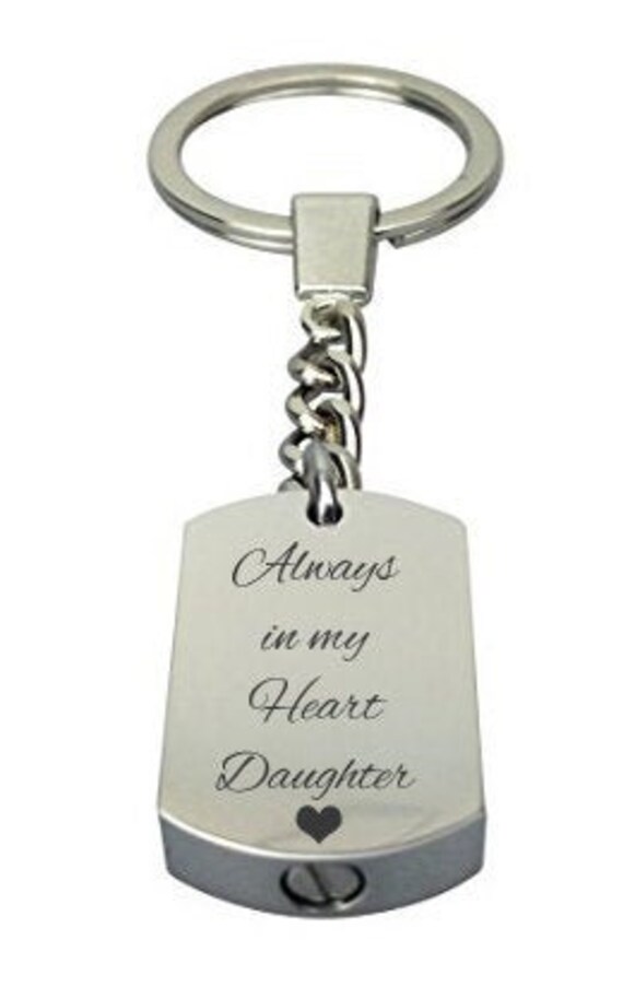 Always in My Heart Tochter Urn Schlüsselanhänger - Gedenkasche Andenken Schmuck Gravur Always in My Heart Tochter Urn Schlüsselanhänger - Gedenkasche Andenken Schmuck Gravur von LovetoTreasure