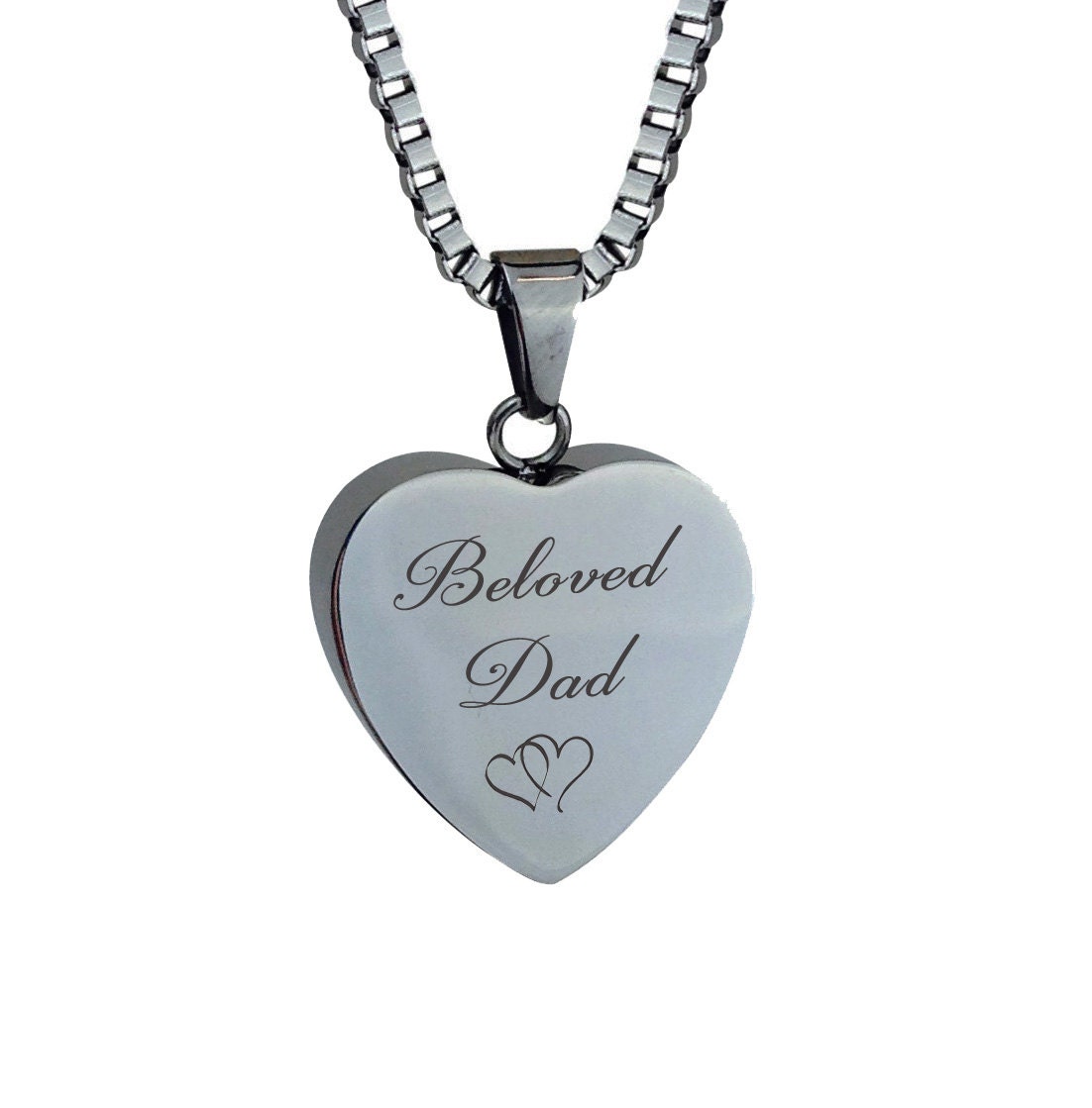 Beloved Dad Herzen Urne Anhänger - Gedenkstätte Asche Feuerbestattung Andenken Personalisierte Gravur Beloved Dad Herzen Urne Anhänger - Gedenkstätte Asche Feuerbestattung Andenken Personalisierte Gravur von LovetoTreasure