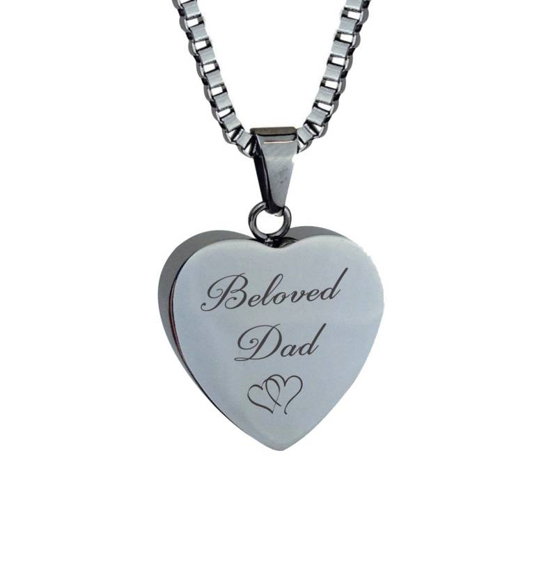 Beloved Dad Herzen Urne Anhänger - Gedenkstätte Asche Feuerbestattung Andenken Personalisierte Gravur Beloved Dad Herzen Urne Anhänger - Gedenkstätte Asche Feuerbestattung Andenken Personalisierte Gravur von LovetoTreasure