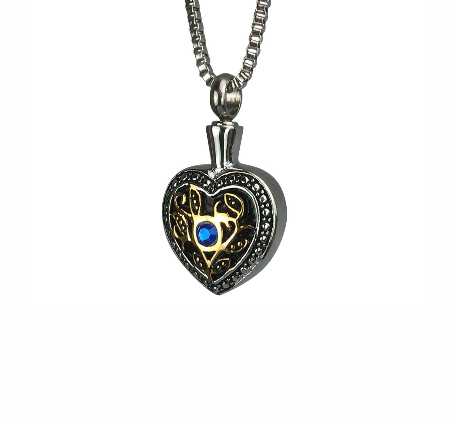 Blauer Kristall Herz Urn Anhänger - Erinnerung Ash Keepsake Schmuck Personalisierte Graviert Blauer Kristall Herz Urn Anhänger - Erinnerung Ash Keepsake Schmuck Personalisierte Graviert von LovetoTreasure
