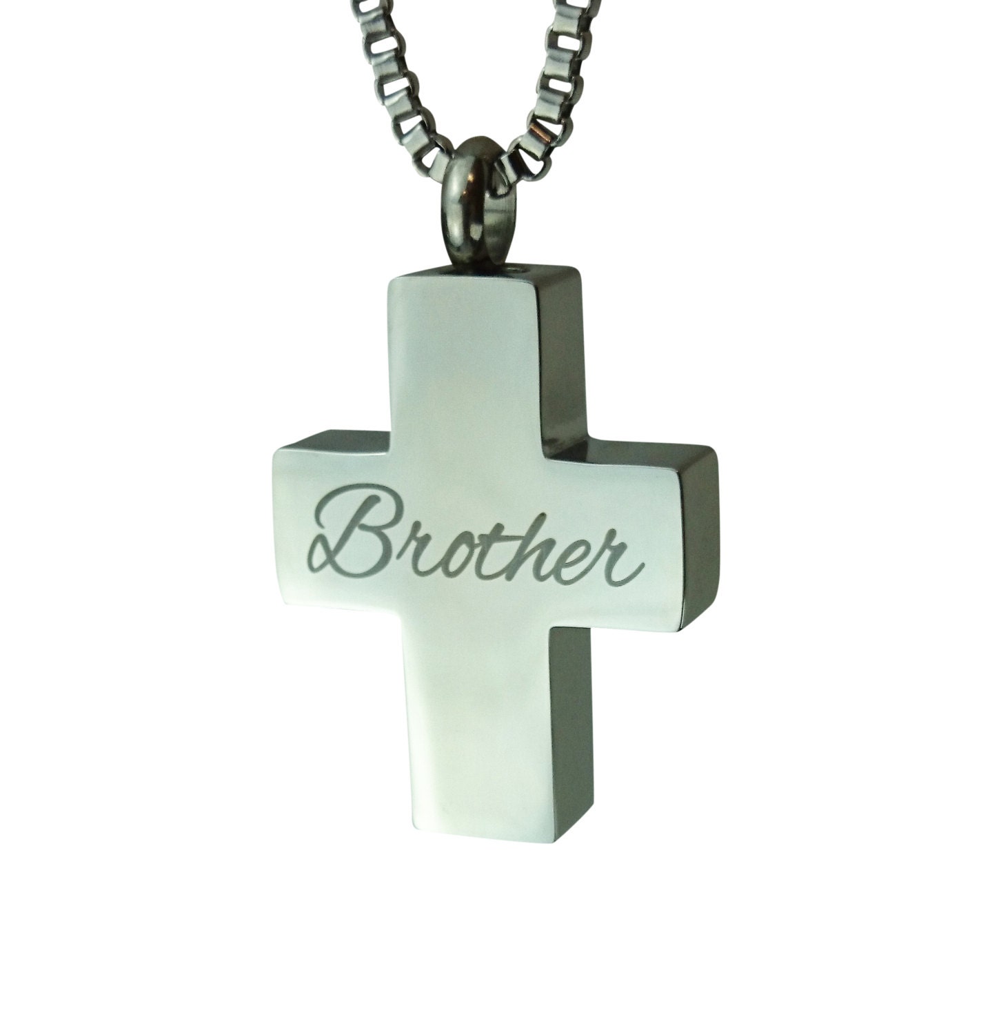 Bruder Kreuz Urne Anhänger - Erinnerung Asche Einäscherung Andenken Personalisierte Gravur Bruder Kreuz Urne Anhänger - Erinnerung Asche Einäscherung Andenken Personalisierte Gravur von LovetoTreasure