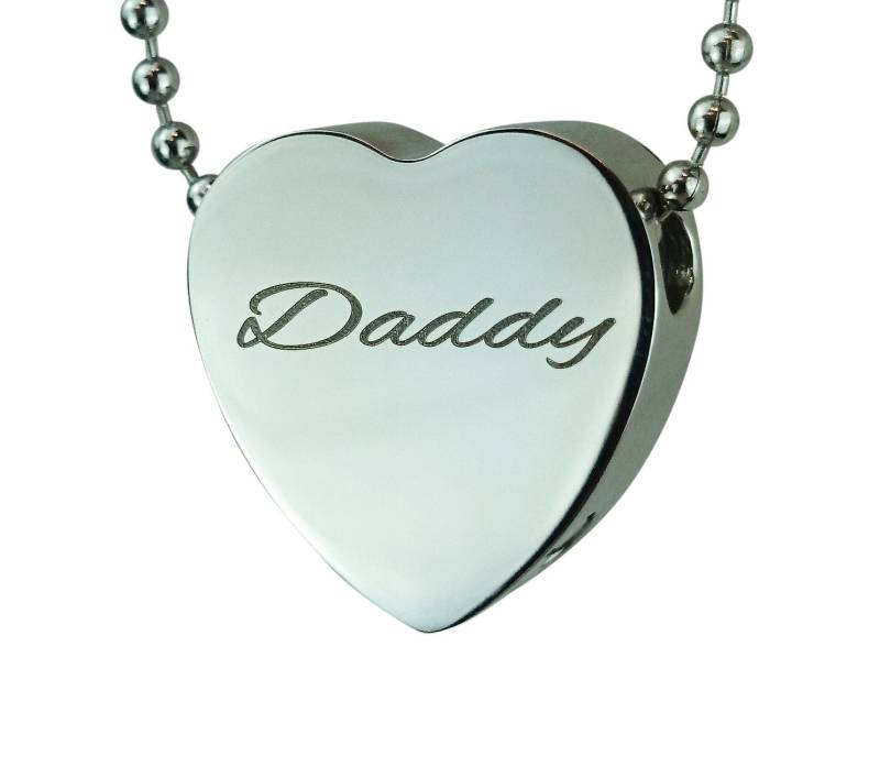 Daddy Herz Urne Anhänger - Gedenkstätte Asche Feuerbestattung Andenken Personalisierte Gravur Daddy Herz Urne Anhänger - Gedenkstätte Asche Feuerbestattung Andenken Personalisierte Gravur von LovetoTreasure