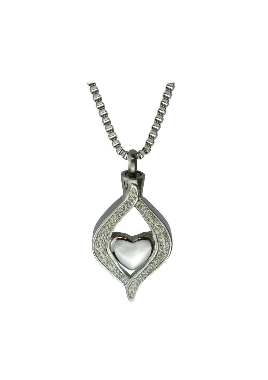 Diamant Herz Urne Anhänger Halskette - Gedenkstätte Asche Andenken Feuerbestattung Schmuck Diamant Herz Urne Anhänger Halskette - Gedenkstätte Asche Andenken Feuerbestattung Schmuck von LovetoTreasure