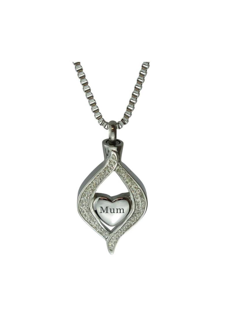 Diamant Mum Herz Urne Anhänger Halskette - Gedenkasche Andenken Feuerbestattung Schmuck Diamant Mum Herz Urne Anhänger Halskette - Gedenkasche Andenken Feuerbestattung Schmuck von LovetoTreasure