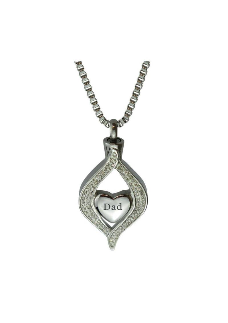 Diamant-Vater-Herz-Urne-Anhänger-Halskette - Gedenkasche-Andenken Feuerbestattungs-Schmuck Diamant-Vater-Herz-Urne-Anhänger-Halskette - Gedenkasche-Andenken Feuerbestattungs-Schmuck von LovetoTreasure