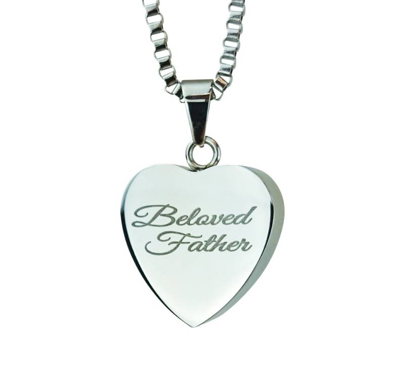 Geliebter Vater Herz Urne Anhänger - Gedenkstätte Asche Feuerbestattung Andenken Personalisierte Gravur Geliebter Vater Herz Urne Anhänger - Gedenkstätte Asche Feuerbestattung Andenken Personalisierte Gravur von LovetoTreasure