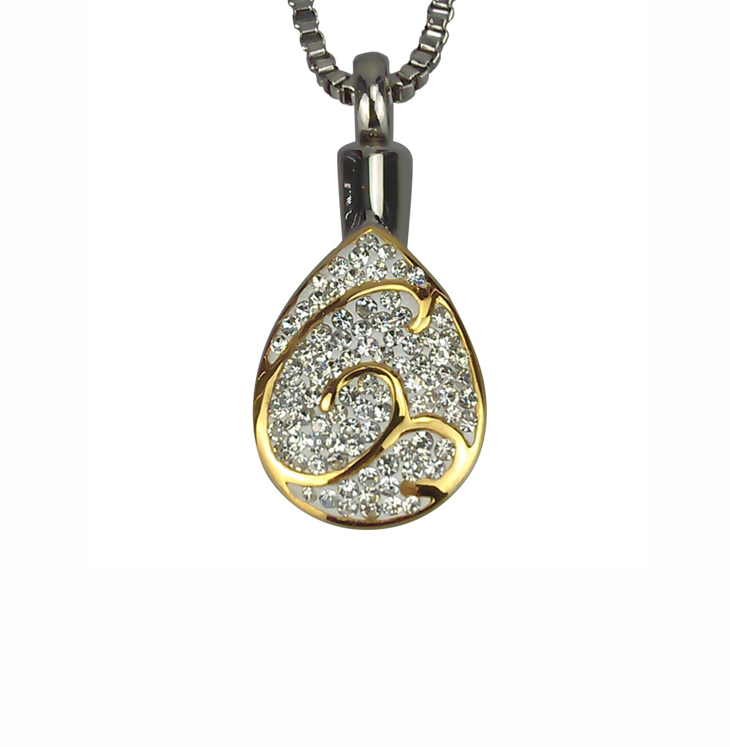 Goldener Teardrop Urne Anhänger - Gedenkasche-Andenken Schmuck Personalisierte Gravur Goldener Teardrop Urne Anhänger - Gedenkasche-Andenken Schmuck Personalisierte Gravur von LovetoTreasure